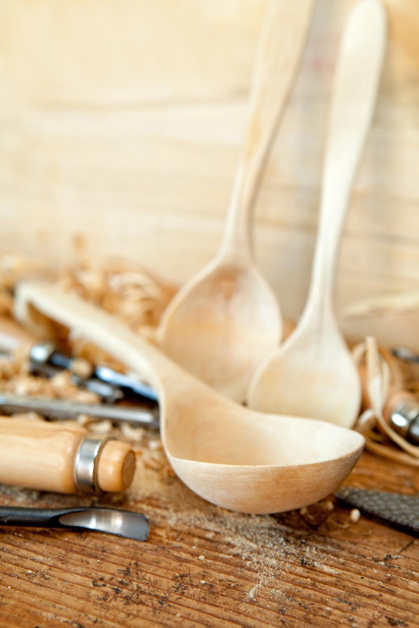 Small artisan kitchen workspace with tools